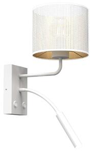 Luminex Fali lámpa LOFT SHADE 1xE27/60W+1xG9/8W/230V fehér/arany LU5260