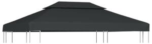 Antracitszürke kétszintes pavilon tetőponyva 310 g/m² 4 x 3 m
