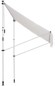 Napfényes kézi napellenző, Teleszkópos keret, Állítható szög, Poliészter/Fém/Alumínium, 200x150 cm, Fehér
