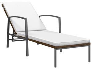 RelaxDays - Polyrattan Napozóágy - Barna - 195cm
