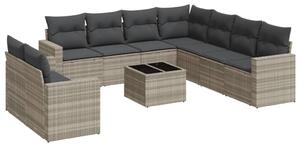 VidaXL Polyrattan Kerti Ülőgarnitúra - 10 részes