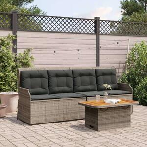 VidaXL Polyrattan Kerti Ülőgarnitúra - 3 részes - Szürke