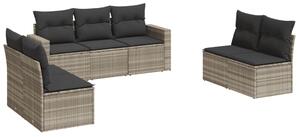VidaXL Polyrattan Kerti Ülőgarnitúra - 7 részes