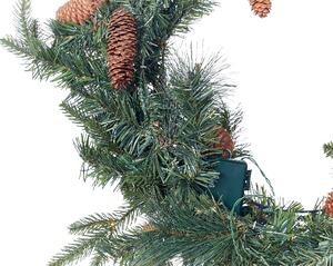 Zöld karácsonyi koszorú égősorral ⌀ 60 cm KAMERUN
