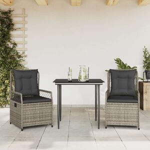 VidaXL Polyrattan Kerti Étkezőgarnitúra - 3 részes