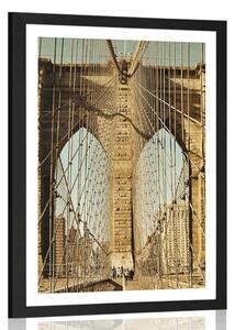Poszter paszpartuval, Manhattan híd New Yorkban