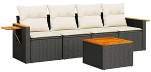 Polyrattan Kerti Kanapé 5 részes