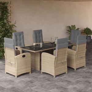 VidaXL Polyrattan Kerti Étkezőgarnitúra - 7 Fős