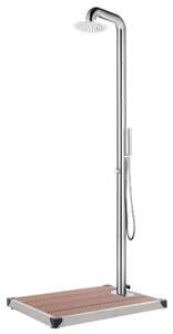 Rozsdamentes acél kerti zuhany barna aljjal 230 cm