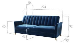 Design ágyazható kanapé Danniell 224 cm - 2 színes változat