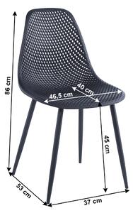 KONDELA Étkező szék, fekete, TEGRA TYP 2