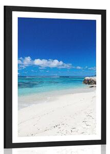 Poszter paszpartuval Anse Source strand