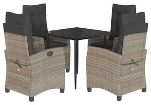 Vidaxl Polyrattan Kerti Étkezőgarnitúra - 5 részes