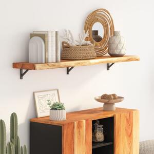 Tömör akácfa téglalap alakú fali polc 110 x 30 x 3,8 cm