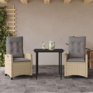 VidaXL Polyrattan Kerti Étkezőgarnitúra - 3 részes