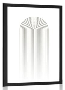 Poszter minimalista szivárvány Mid-Century