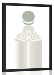 Poszter modern szivárvány körökkel Mid-Century