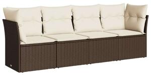 VidaXL Polyrattan Kerti Ülőgarnitúra - Barna - 4 részes