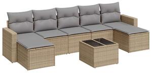 VidaXL Polyrattan Kerti Ülőgarnitúra - 8 részes - Bézs
