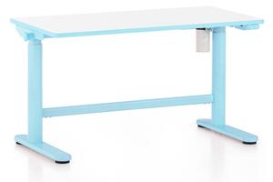 OfficeTech Kids állítható magasságú íróasztal, 100 x 50 cm, Fehér / Kék