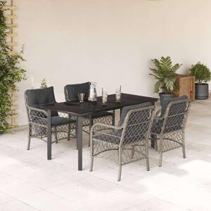 VidaXL Polyrattan Kerti Étkezőgarnitúra - 5 részes