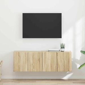 TV Fali Szekrény 2 db Sonoma tölgy Szerelt Fa