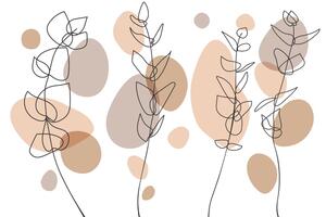 Tapéta minimalista növények részlete