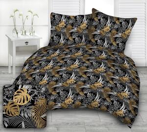 Pamut ágynemű Palmarine Gold TiaHome - 1x Párna 90x70cm, 1x Paplan 140x200cm