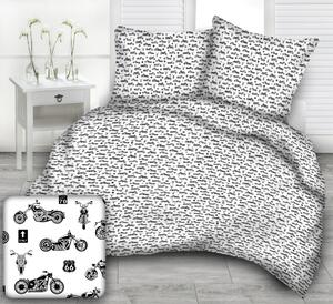 Motocros gyerek pamut ágyneműhuzat TiaHome - 1x párna 65x45cm, 1x paplan 130x90cm