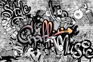 Öntapadó tapéta modern graffiti művészet