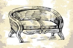 Tapéta vonzó vintage fotel