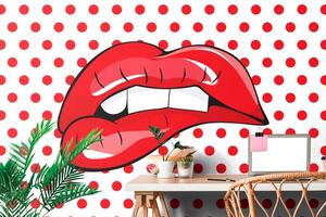 Öntapadó tapéta pop art ajkak