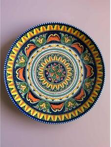 Szicília témájú tányér, 26 cm x 26 cm x 3 cm
