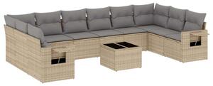 VidaXL Polyrattan Kerti Ülőgarnitúra - 11 részes - Bézs