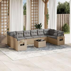 VidaXL Polyrattan Kerti Ülőgarnitúra - 11 részes - Bézs