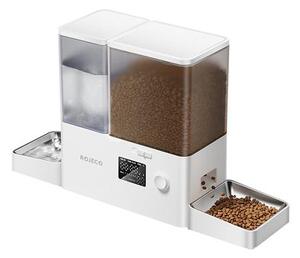Rojeco 2 in 1 kisállat vízkút 3.5L és etető 5L gombos szökőkút (fehér)