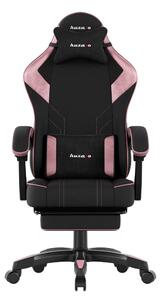 Gamer szék space 3.7 lábtartóval rózsaszín