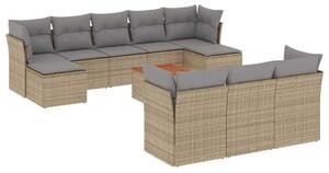 VidaXL Polyrattan Kerti Ülőgarnitúra - 11 részes - Bézs