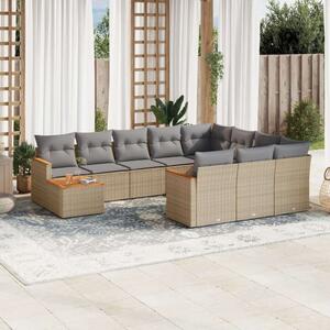 VidaXL Polyrattan Kerti Ülőgarnitúra - 11 részes
