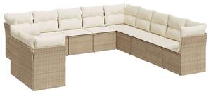 VidaXL Polyrattan Kerti Ülőgarnitúra - 11 részes - Bézs