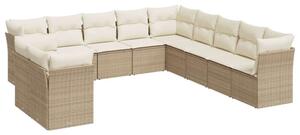 VidaXL Polyrattan Kerti Ülőgarnitúra - 11 részes - Bézs