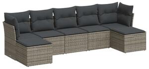 VidaXL Polyrattan Kerti Ülőgarnitúra - 7 részes - Szürke