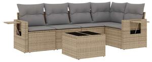 VidaXL Polyrattan Kerti Ülőgarnitúra - 6 részes - Bézs