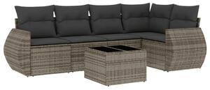 VidaXL Polyrattan Kerti Ülőgarnitúra - 6 részes - Szürke