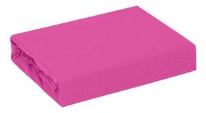 Adela jersey pamut gumis lepedő Amarant 120x200 cm + 25cm