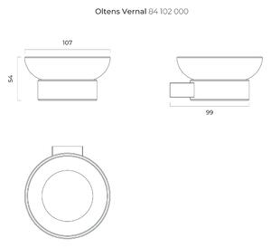 Oltens Vernal szappantartó fali króm-fehér 84102000