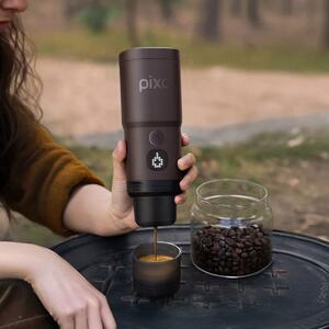Hordozható automata eszpresszógép Nespresso kapszulákkal, Wacaco, Pixapresso, bordó