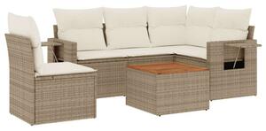 VidaXL Polyrattan Kerti Ülőgarnitúra - 6 részes - Bézs