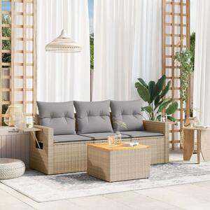 VidaXL Polyrattan Kerti Ülőgarnitúra - 4 részes