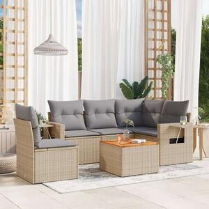 VidaXL Polyrattan Kerti Ülőgarnitúra - 6 részes